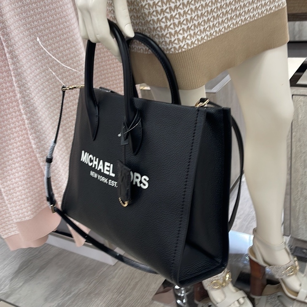 Michael Kors Medium Mirella 35S2G7ZT7L Tote Bag In Black - Picture 9 of 16